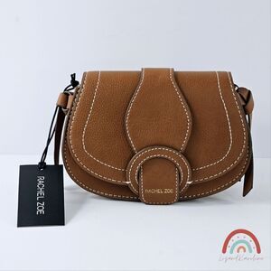New! Rachel Zoe Faux Leather Western Mini Saddle Crossbody Convertible Belt Bag